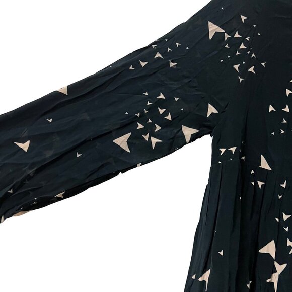 Tallulah & Hope Womens Black Cream Boomerang Geometric Midi Dress Size 4 - Picture 4 of 6